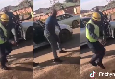 Massive Drama As Macho Man Fights Police Officers, Throws One Into Gutter; Video Goes Viral -WATCH
