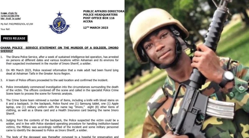 JUST IN: Ashaiman Murder Detailed Report Out; How Trooper Sherrif Imoro Was Fatally Killed – Police Drops Sequence of Events -See Statement Issued